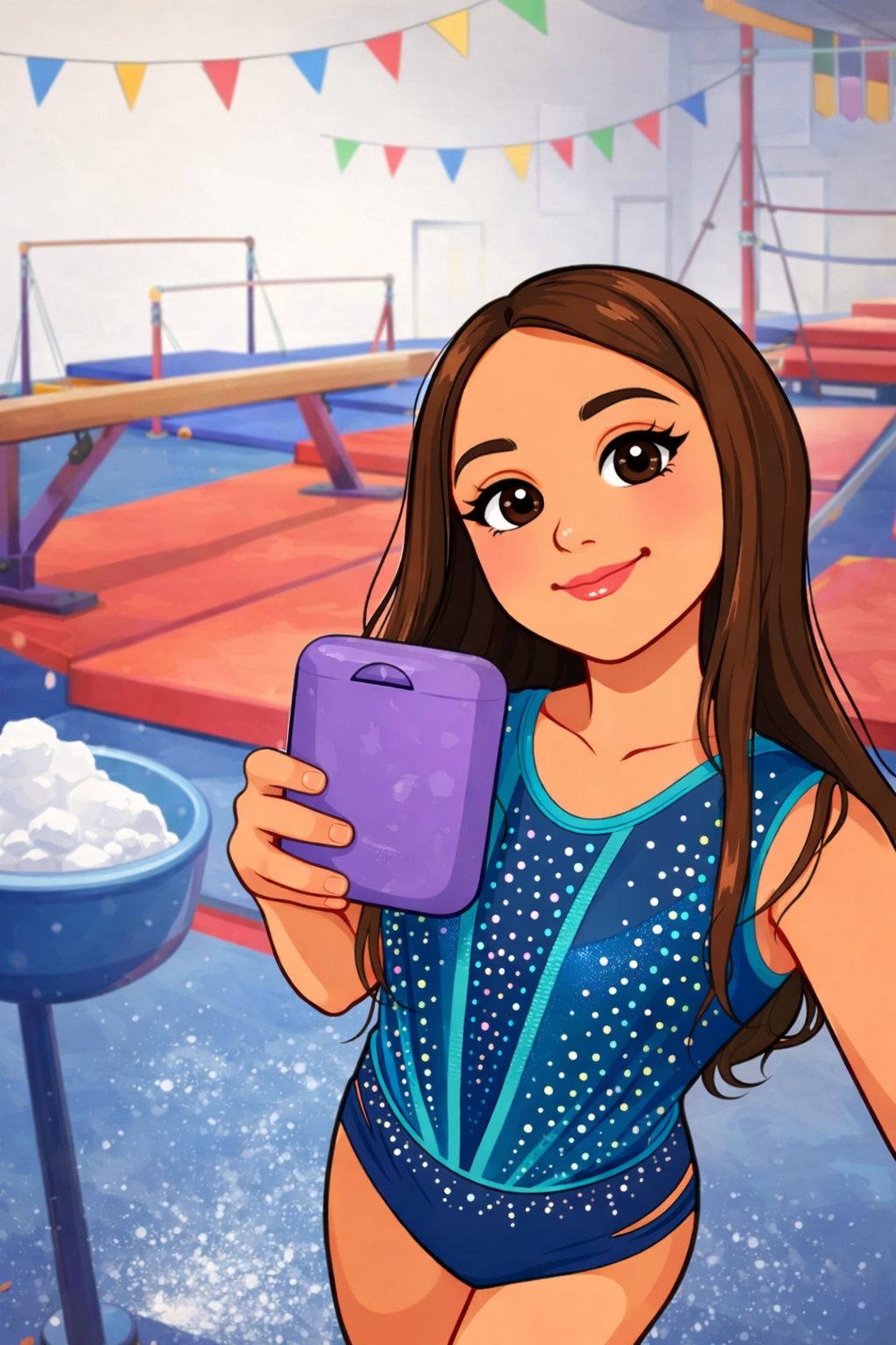 🤸‍♀️ Turn Your Gymnast Into a Cartoon Hero – AI Digital Portrait
