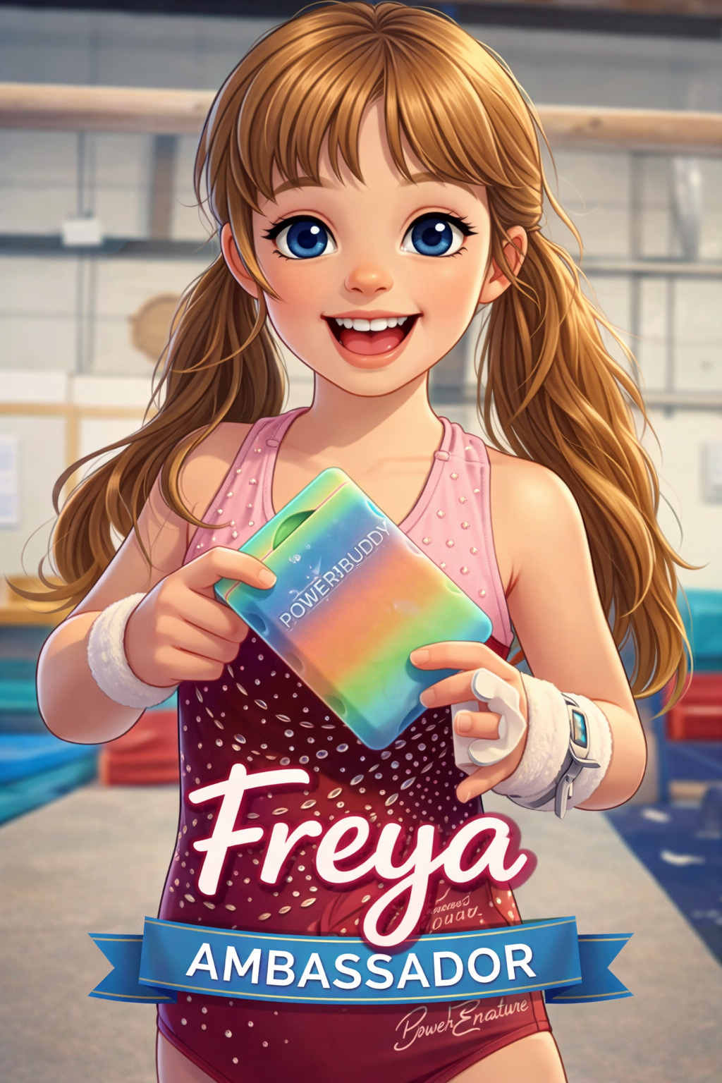 🤸‍♀️ Turn Your Gymnast Into a Cartoon Hero – AI Digital Portrait