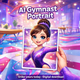 🤸‍♀️ Turn Your Gymnast Into a Cartoon Hero – AI Digital Portrait