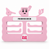Baby Pink personalised ChalkBuddy gymnastics medal holder without medals; digitally recoloured product preview