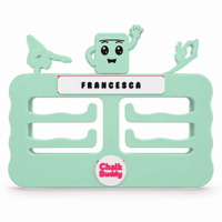 Mint Green personalised ChalkBuddy gymnastics medal holder without medals; digitally recoloured product preview