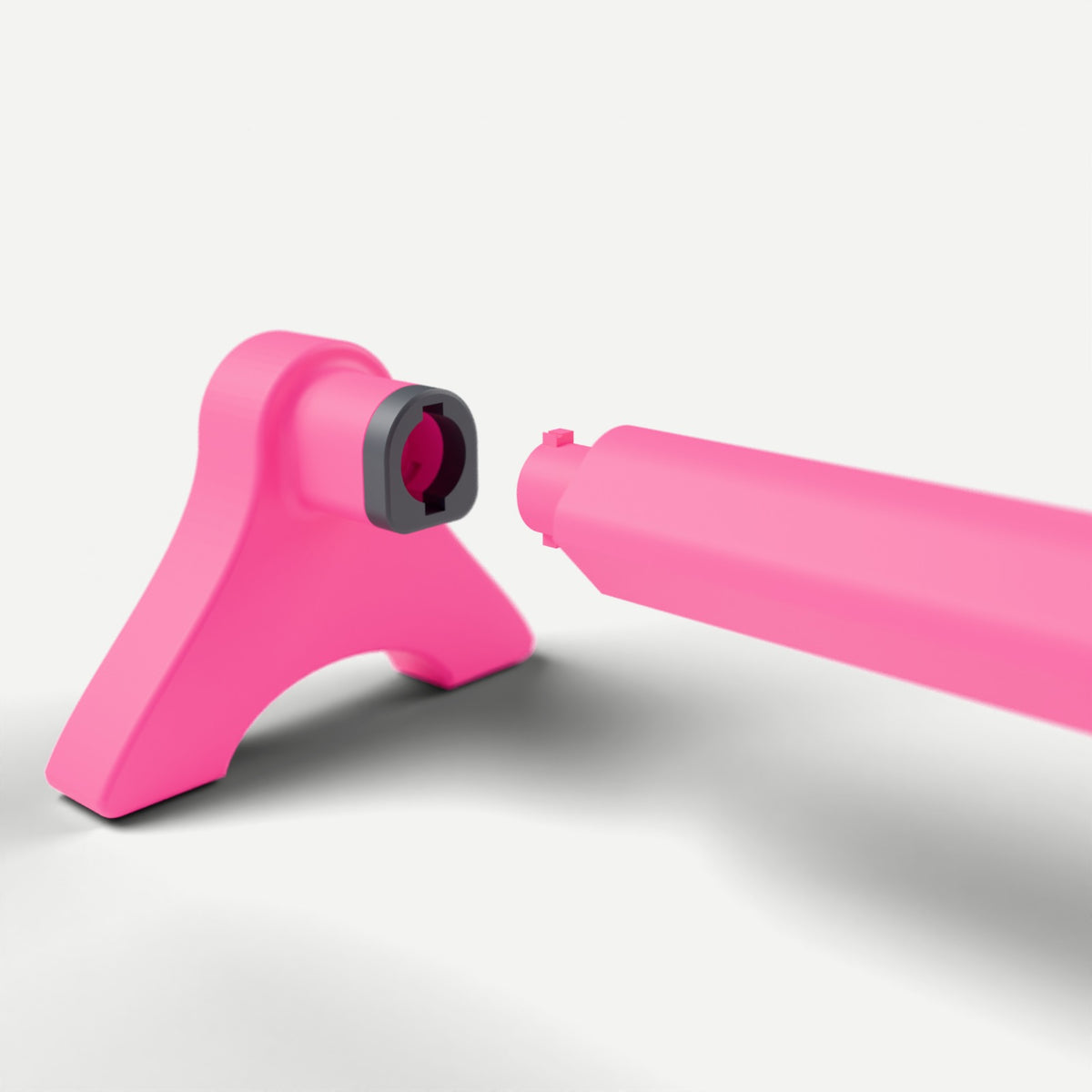 ParaBar Twist & Click lock: grip spigot and side socket, Hot Pink / Graphite