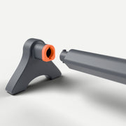 ParaBar Twist & Click lock: grip spigot and side socket, Graphite / Orange